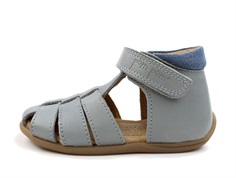Pom Pom dusty blue sandal with Velcro